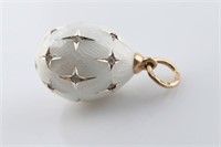 Reproduction Faberge Diamond & Enamel Pendant