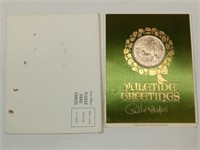OF)  1968 Franklin mint coaching scene coin medal