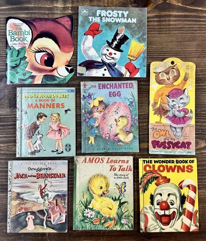 Vintage Children's Books - Bambi, Frosty, Clowns