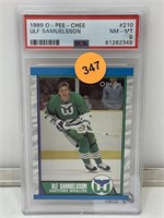 PSA 8 1989 O-Pee-Chee ULF Samuelsson #210 Cased &