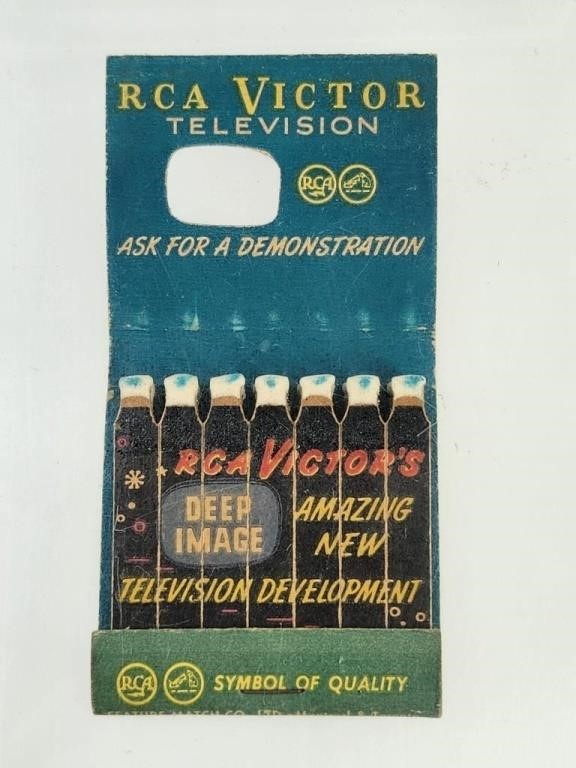 RCA VICTOR'S TV ADVERTISING FEATURE MATCHBOOK