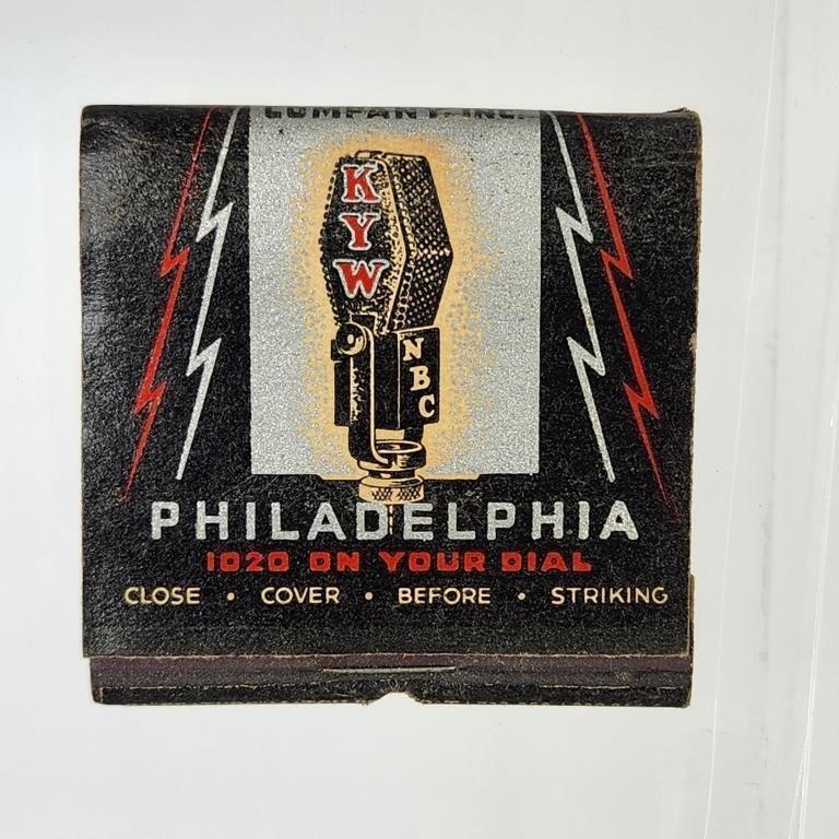 KYW PHILADELPHIA RADIO STATION FEATURE MATCHBOOK