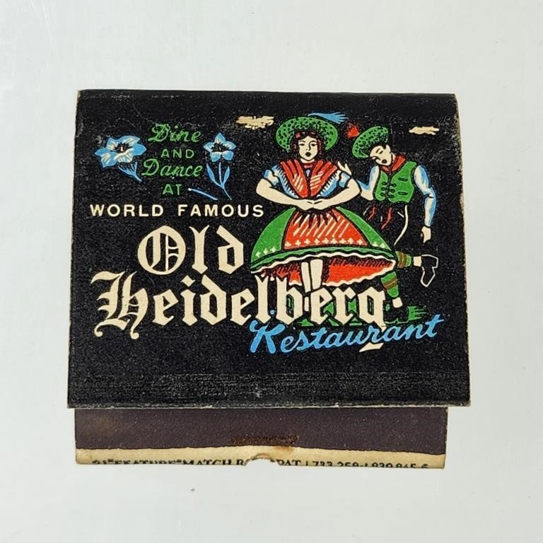 OLD HEIDLBERG RESTAURANT FEATURE MATCHBOOK