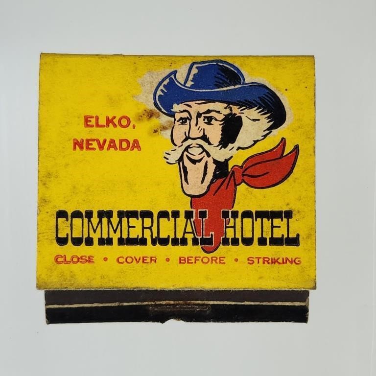 COMMERCIAL HOTEL ADVERTISING FEATURE MATCHBOOK