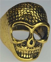 Gold tone skeleton ring size 8.75