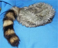 Vintage Child's Daniel Boone Raccoon Tail Hat