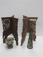 Carved Wooden Stands + Misc.