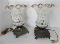 (2) Coin Dot Lamps with Iron Base. Seller States