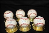 6pc Autographed Baseballs; 2 Roger McDowell,