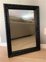 Black Framed Mirror Vintage!