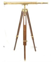 Antique Brass telescope on tripod