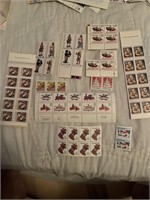 10 Christmas Stamps 29c, 8 Fine Art Stamps 22c, 7