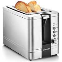 Chefman 2-Slice Pop-Up Stainless Steel Toaster w/