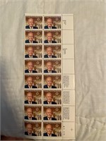 16 Dwight D Eisenhower stamps 25c