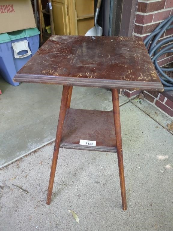 Vintage Side Table - approx 15" x 15" and 29"T