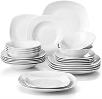 24-Piece Porcelain Square Dinner Set