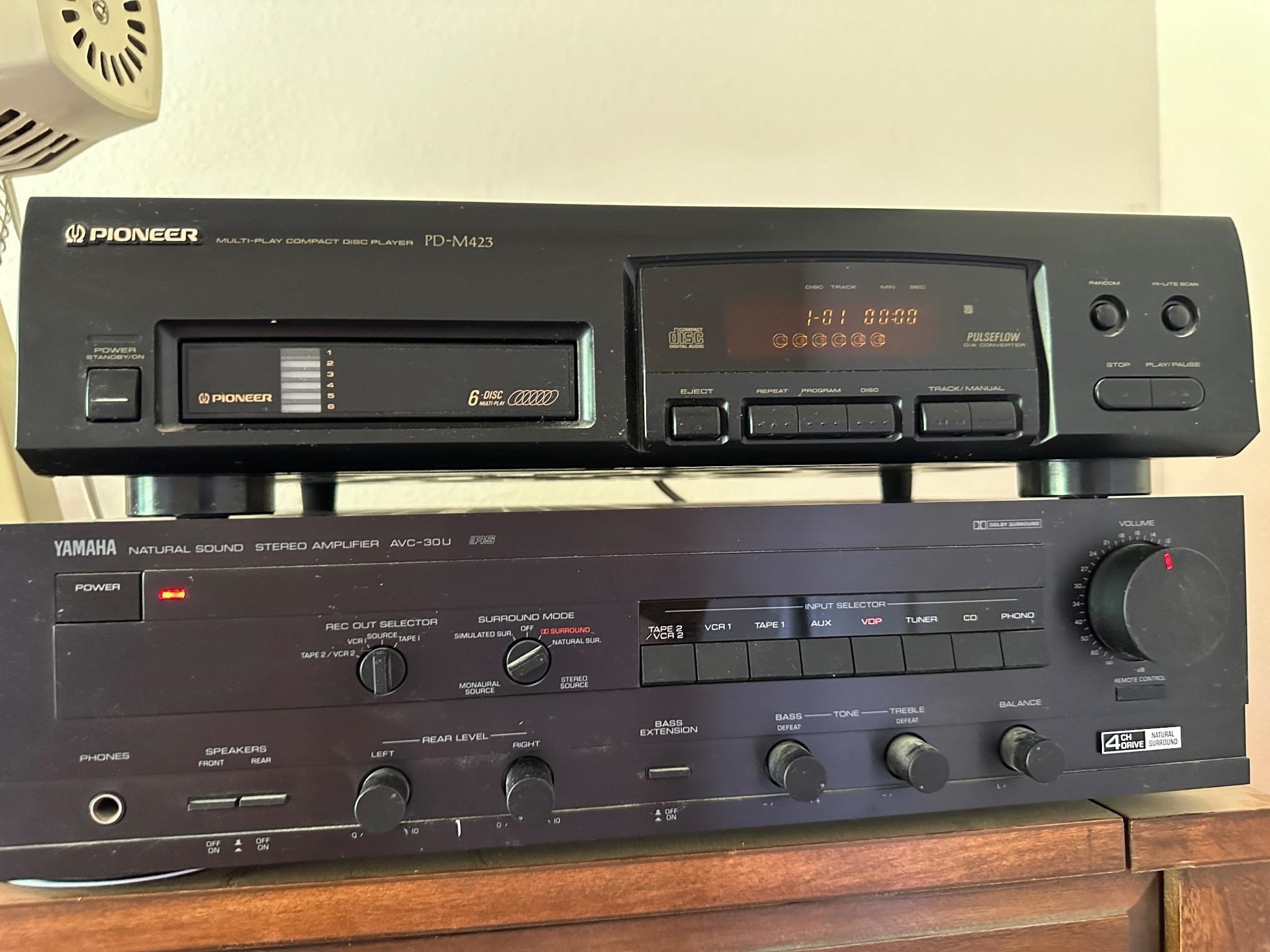 Pioneer PD-M423 CD Changer w/ Yamaha AVC-30U …