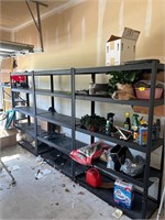 Three Black Metal Garage Shelves (no contents)