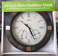 24" Slate Outdoor Clock