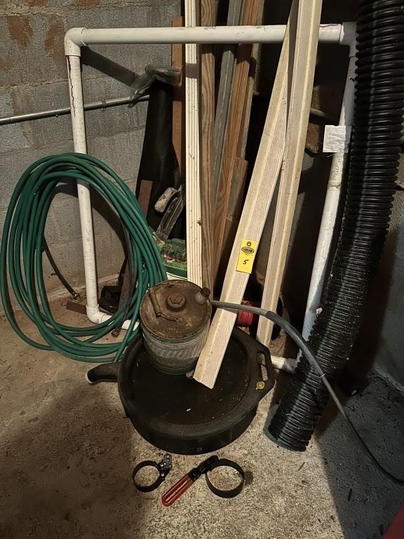 Water Hose, Drain Auger, Gas Can, Oil Change