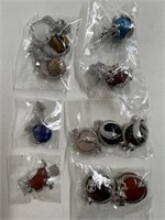 (11) PENDANTS W/STONES