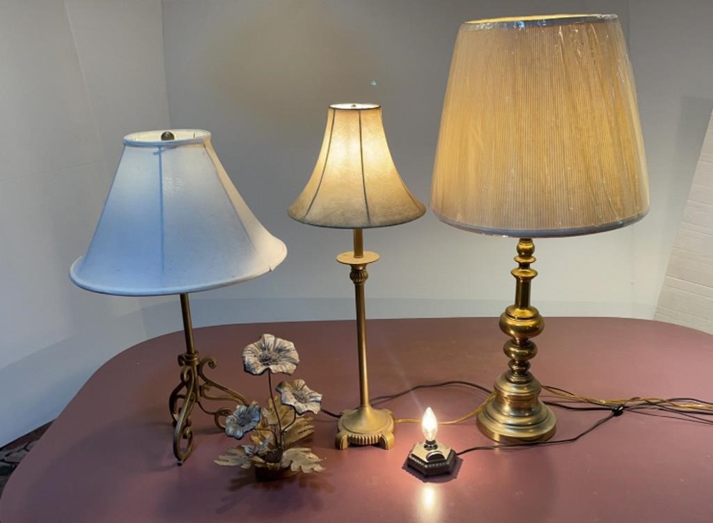 Brass Lamps and Decor