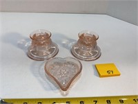 Vtg Pink Federal Depression Glass