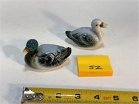 Pair of Vtg Porcelain Ducks