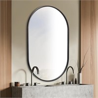 Oval Wall Mirror, 24x36 Oval Black Bathroom