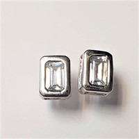 $160 Silver CZ Earrings