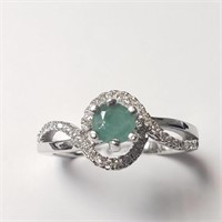 $240 Silver Emerald(1ct) Ring