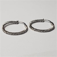 $240 Silver CZ Earrings