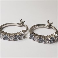 $100 Silver Topaz Earrings