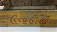 Vintage Yellow Wood Coca-Cola Box Crate