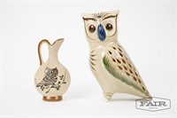 Hand Painted Mexican Pottery Owl Lot