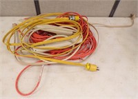 GROUP OF EXTENSION CORDS & POWER STRIPS