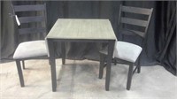 DROP LEAF DINING ROOM TABLE AND 2 CHAIRS