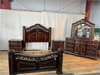Grand Manor Queen Bed, Dresser, Nightstands