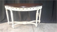 CARVED WALNUT TOP ENTRY HALL TABLE