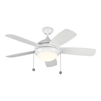 44" Integrated LED White Ceiling Fan w/ Light Kit