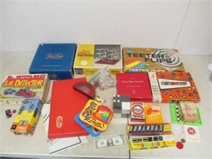 Lot of Vintage Board Games, Board Game Pieces