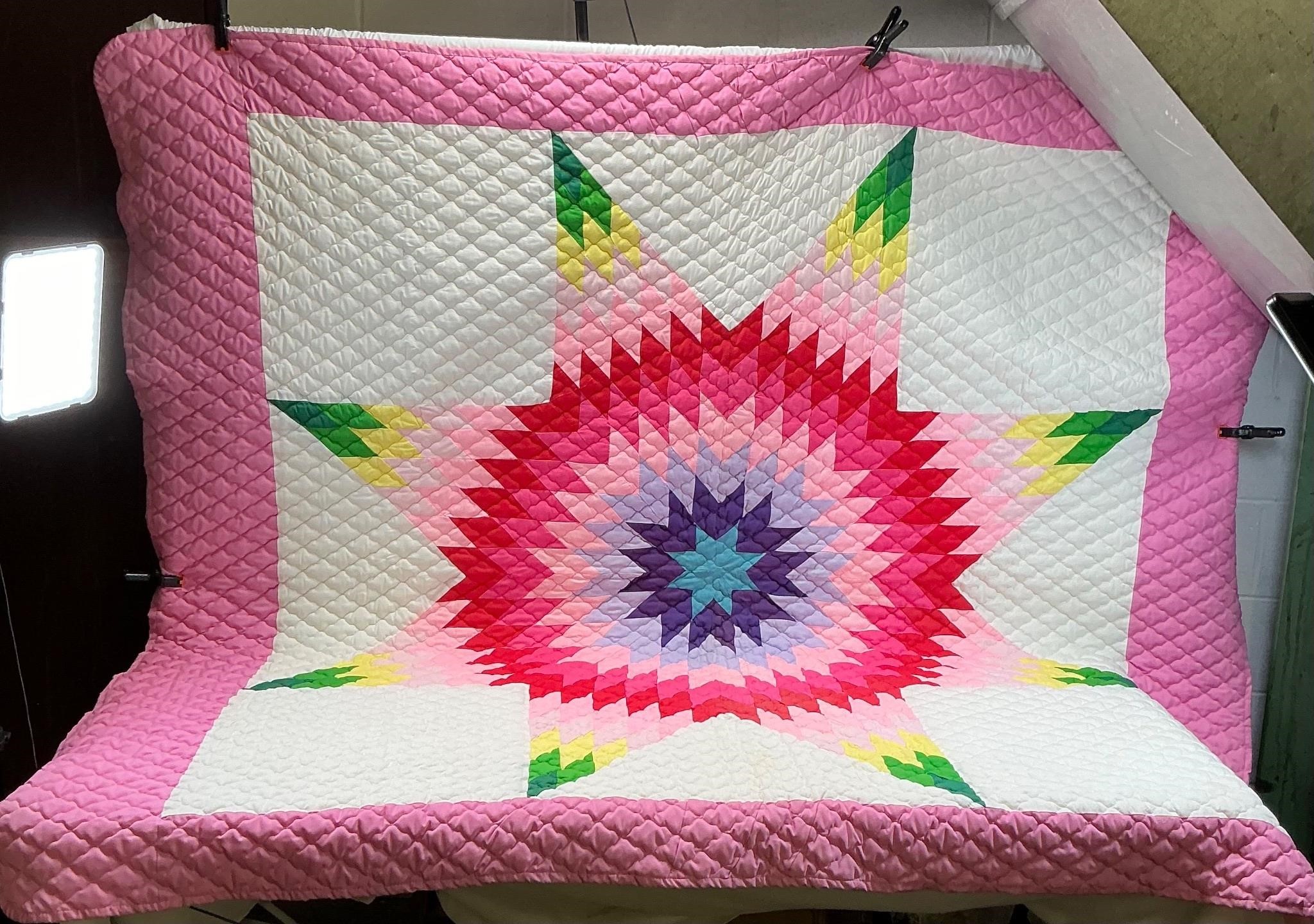 Hand Stitched Lone Star Quilt