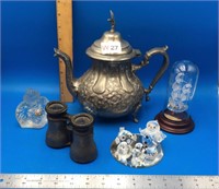 Vintage Tea Pot, Opera Glasses, Fenton, Swarovski