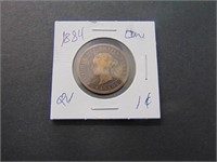 1884 Canadian 1 cent Coin