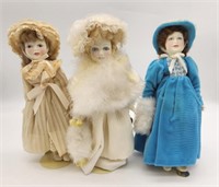 3 Vintage Royal Doulton Porcelain Dolls