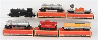 LIONEL 623 SWITCHER ENGINE & 5 CARS w/ BOXES