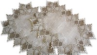 8pk 20x13" Place Mats, Doilies Neutral Earth Tones