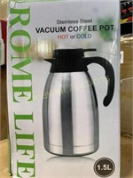 Stainless Steel Vacuum Coffee Pot 1.5L