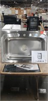 Elkay 33" 4-Hole Single Bowl S.S. Kitchen Sink -