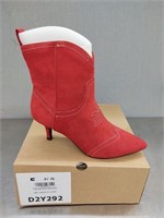 Red Kitten Heel Western Boots size 5